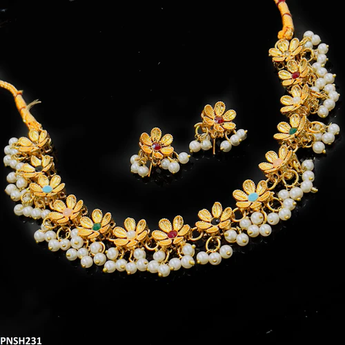 PNSH231 FRN Flower Necklace Set - PNSH - Image 3