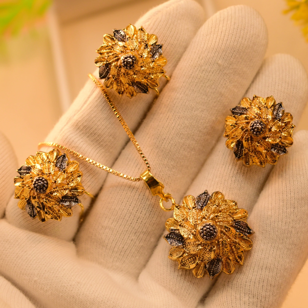 Elegant Gold Plated Necklace Set