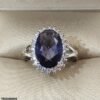 TRSH00820 KYC Oval Blue Stone Ring - TRSH