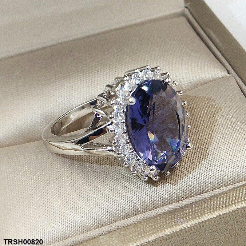TRSH00820 KYC Oval Blue Stone Ring - TRSH - Image 2
