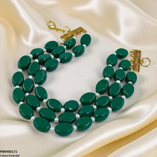 PBRH00171 FRN Triple Strand Beaded Bracelet - PBRH - Image 5