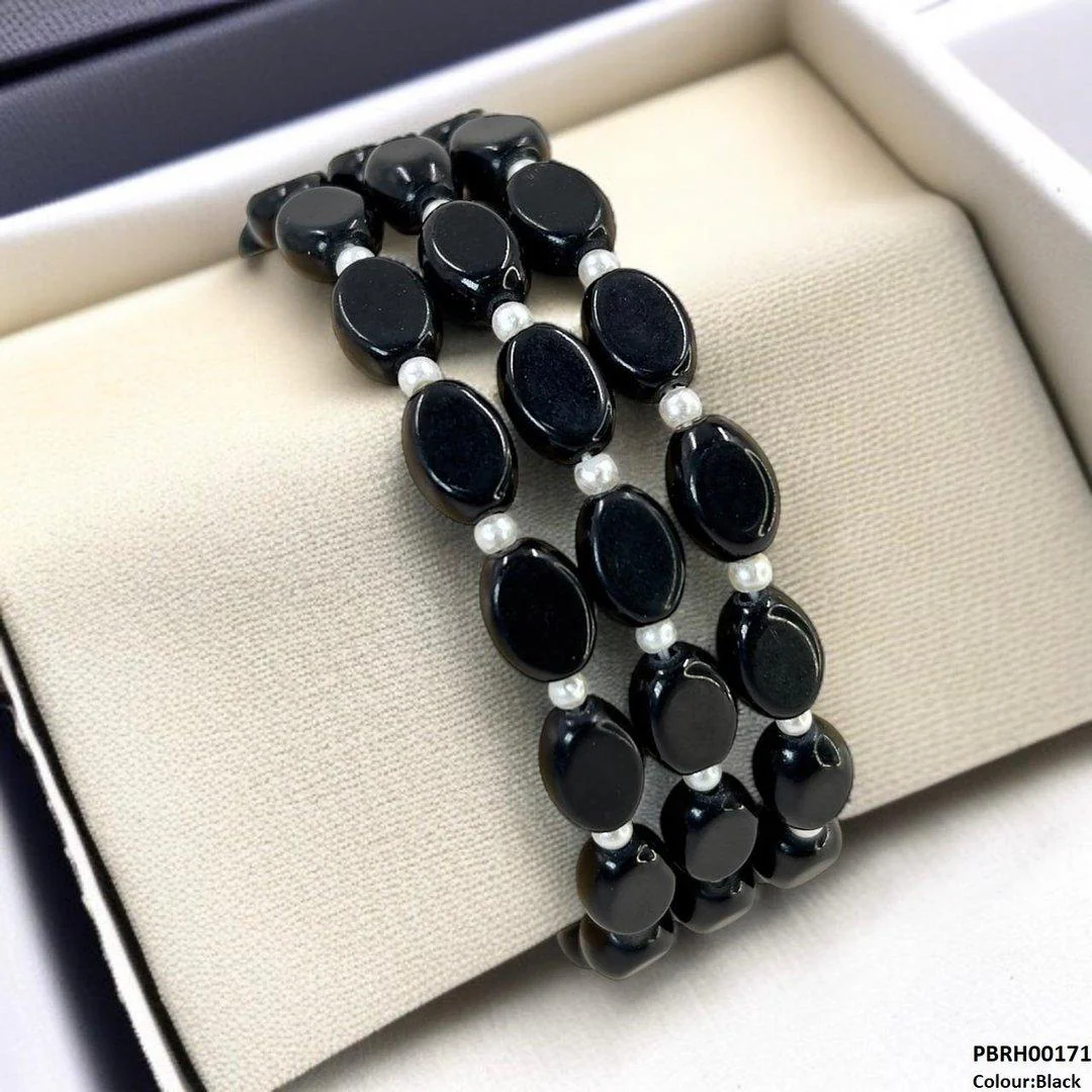 PBRH00171 FRN Triple Strand Beaded Bracelet - PBRH - Image 4