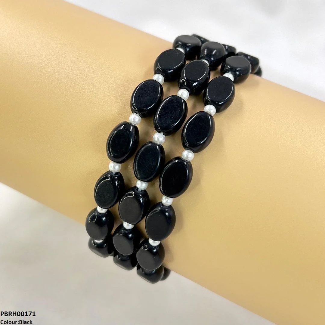 PBRH00171 FRN Triple Strand Beaded Bracelet - PBRH - Image 3