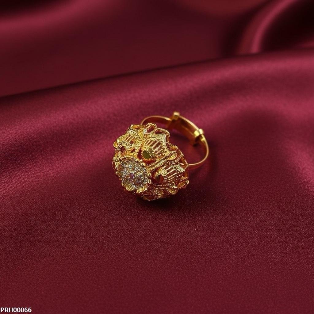 PRH00066 MZM Round Flower Ring Adjustable - PRH - Image 3